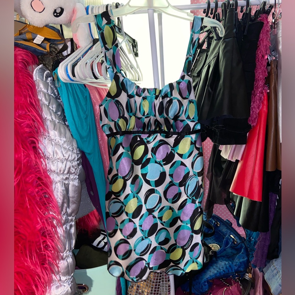 Bcx Colorful Circle Pattern Top - image 1